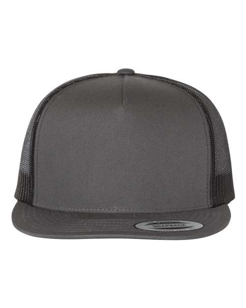 YP Classics 6006 — Classic Five-Panel Trucker Cap — Charcoal/ Black