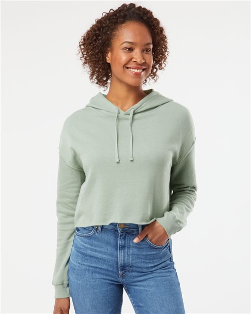 Independent Trading Co. AFX64CRP — Women’s Lightweight Crop Hooded Sweatshirt — main view