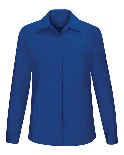 Red Kap SY31 — Women's Performance Plus Long Sleeve Shop Shirt with Oilblok Technology — Royal Blue/ Black