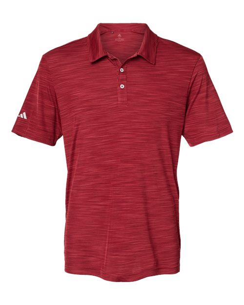 Adidas A402 — Men's Mélange Polo — Collegiate Burgundy Melange