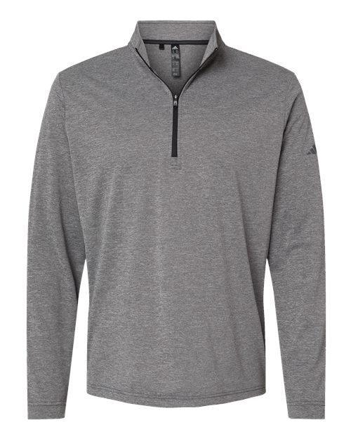 Adidas A401 — Men's Ultimate365 Lightweight Quarter-Zip Pullover — Black Heather