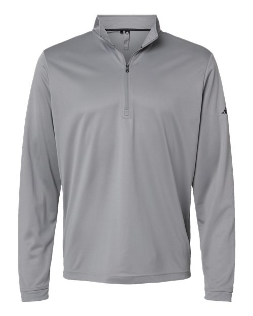 Adidas A401 — Men's Ultimate365 Lightweight Quarter-Zip Pullover — Grey Three