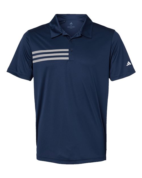 Adidas A324 — Men's 3-Stripes Chest Polo — Collegiate Navy/ White