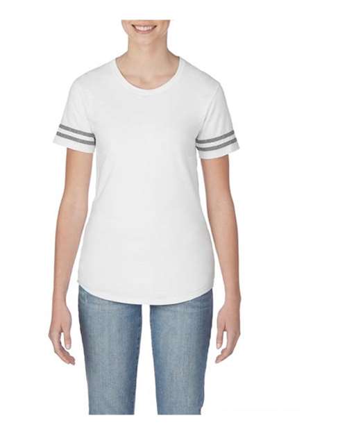 Gildan 500VTL — Women’s Victory T-Shirt — White/ Graphite Heather