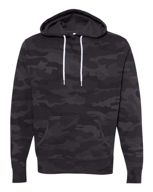 Independent Trading Co. AFX90UN — Unisex Lightweight Hooded Sweatshirt — Black Camo