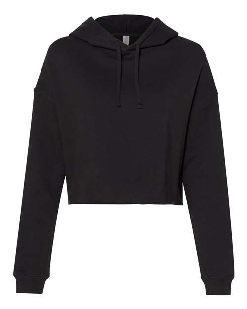 Independent Trading Co. AFX64CRP — Women’s Lightweight Crop Hooded Sweatshirt — Black