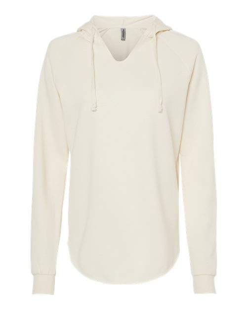Independent Trading Co. PRM2500 — Women’s Lightweight California Wave Wash Hooded Sweatshirt — Bone