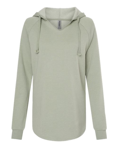 Independent Trading Co. PRM2500 — Women’s Lightweight California Wave Wash Hooded Sweatshirt — Sage