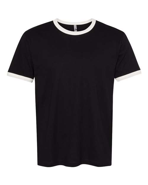 Next Level 3604 — Unisex Cotton Ringer T-Shirt — Black/ Natural