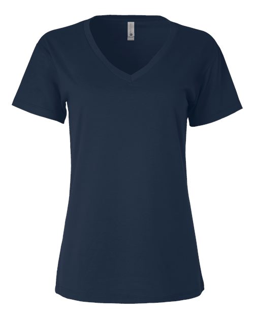 Next Level 3940 — Women’s Cotton V-Neck T-Shirt — Midnight Navy