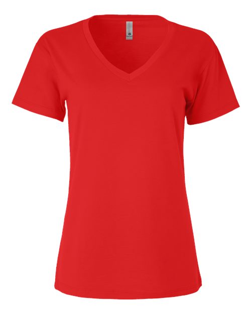Next Level 3940 — Women’s Cotton V-Neck T-Shirt — Red