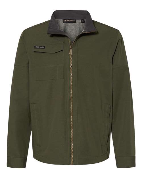 DRI DUCK 5327 — Men's Ace Woven Stretch Soft Shell Jacket — Fatigue
