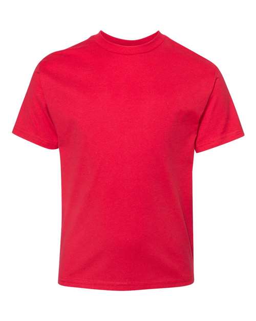 Hanes 498Y — Youth Perfect-T T-Shirt — Athletic Red