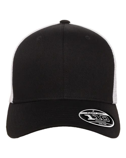 Flexfit 110M — 110® Mesh-Back Cap — Black/ White