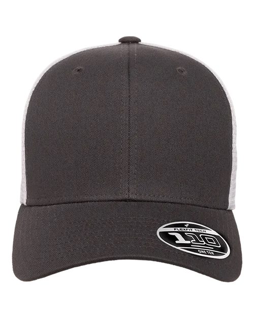 Flexfit 110M — 110® Mesh-Back Cap — Charcoal/ White