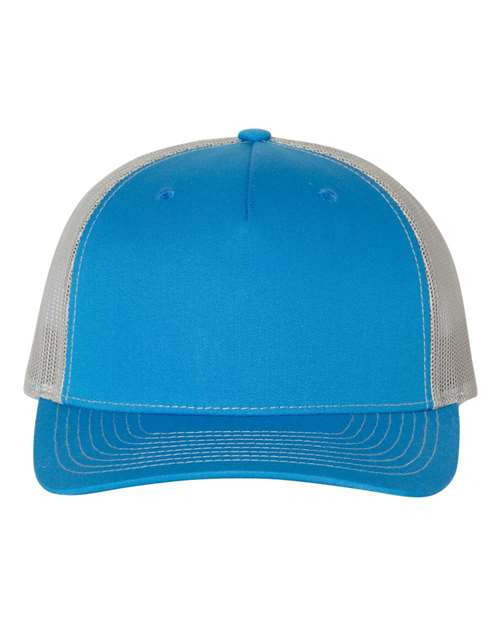 Richardson 112FP — Five-Panel Trucker Cap — Cobalt Blue/ Grey