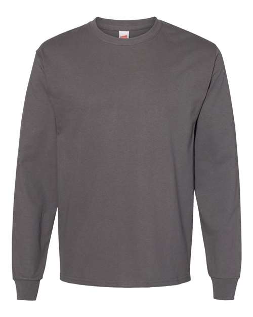Hanes 5286 — Essential-T Long Sleeve T-Shirt — Smoke Grey