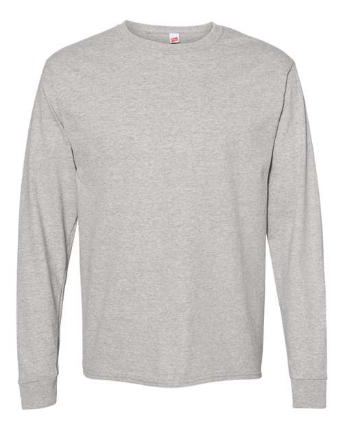 Hanes 5286 — Essential-T Long Sleeve T-Shirt — Oxford Grey