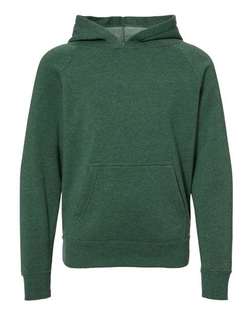 Independent Trading Co. PRM15YSB — Youth Lightweight Special Blend Raglan Hooded Sweatshirt — Moss