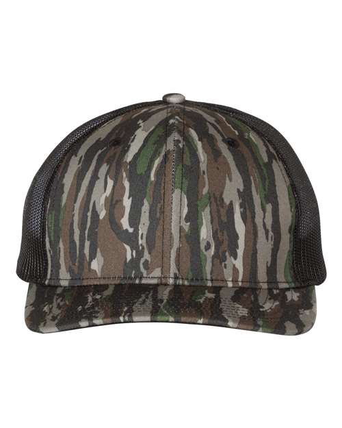 Richardson 112P — Printed Trucker Cap — Realtree Original/ Black