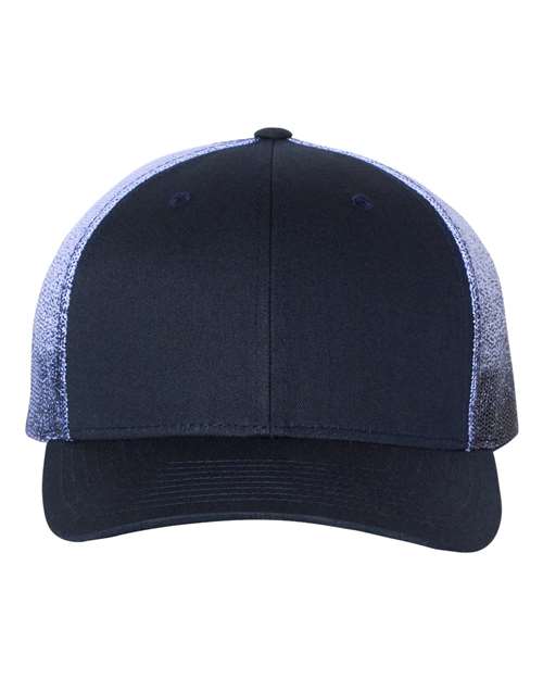 Richardson 112PM — Printed Mesh Trucker Cap — Navy/ Navy to White Fade