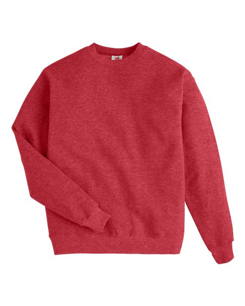 Hanes P160 — Unisex EcoSmart® Crewneck Sweatshirt — Heather Red