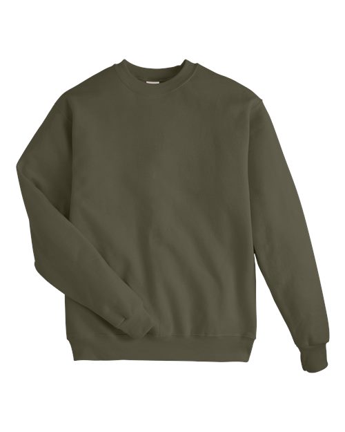 Hanes P160 — Unisex EcoSmart® Crewneck Sweatshirt — Fatigue Green