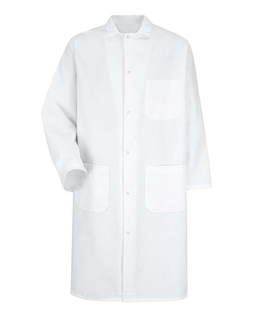 Red Kap 4004 — Unisex Gripper - Front Butcher Frock - Interior Chest Pocket — White