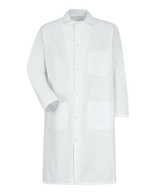 Red Kap 4016 — Unisex Gripper - Front Butcher Frock - Exterior Chest Pocket — White