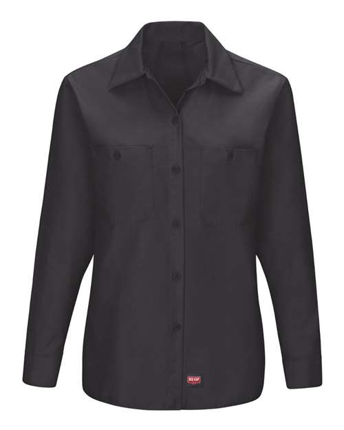Red Kap SX11 — Women's Long Sleeve Mimix Work Shirt — Black