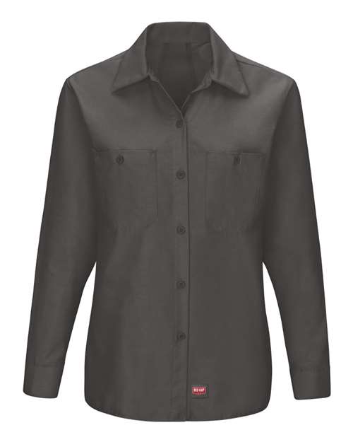 Red Kap SX11 — Women's Long Sleeve Mimix Work Shirt — Charcoal