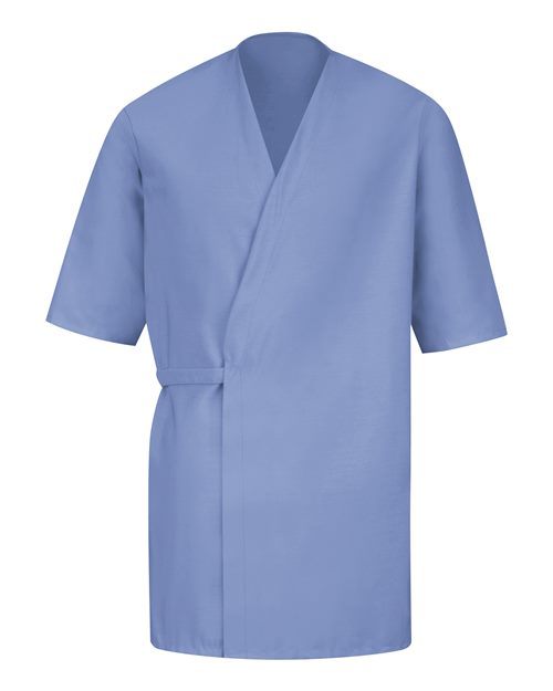 Red Kap WP18 — Men's Collarless Poplin Butcher Wrap — Light Blue