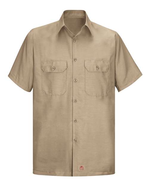 Red Kap SY60T — Men's Tall Ripstop Short Sleeve Work Shirt — Khaki