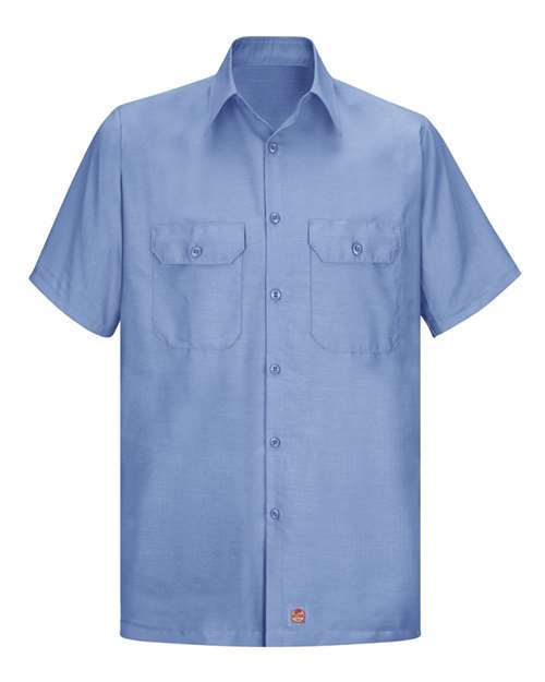 Red Kap SY60T — Men's Tall Ripstop Short Sleeve Work Shirt — Light Blue