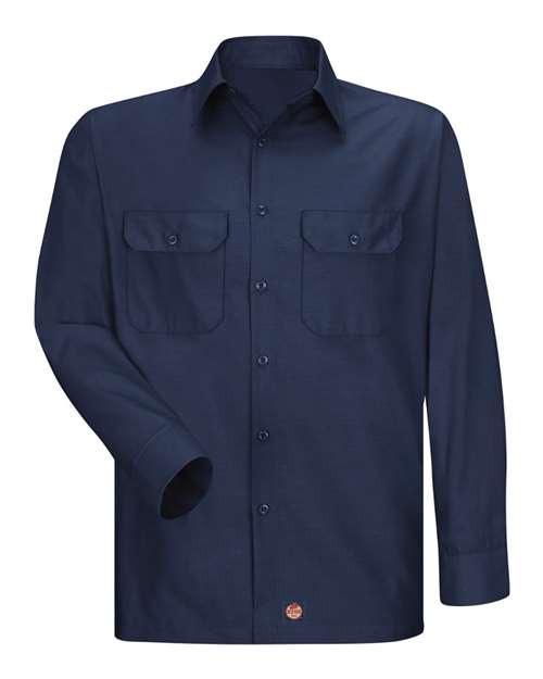Red Kap SY50T — Men's Tall Ripstop Long Sleeve Shirt — Navy