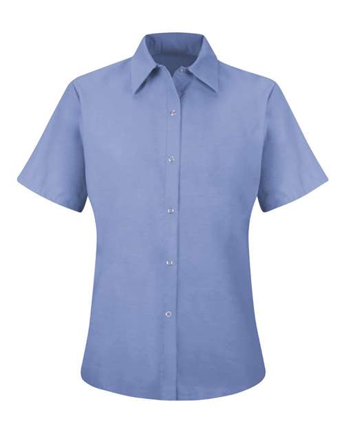 Red Kap SP25 — Women's Short Sleeve Specialized Pocketless Work Shirt — Light Blue