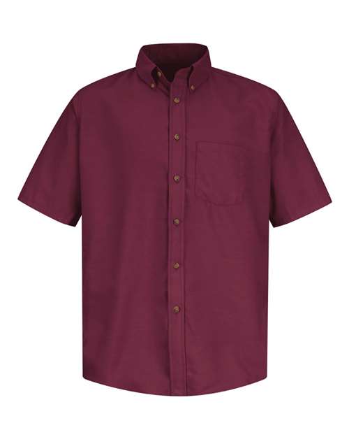 Red Kap SP80T — Men's Tall Poplin Short Sleeve Dress Shirt — Burgundy
