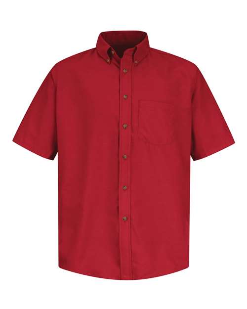 Red Kap SP80T — Men's Tall Poplin Short Sleeve Dress Shirt — Red