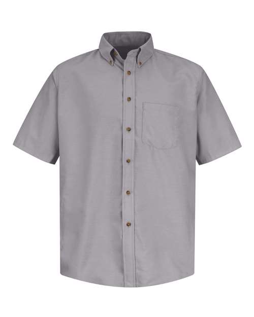 Red Kap SP80T — Men's Tall Poplin Short Sleeve Dress Shirt — Silver Grey