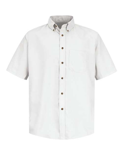 Red Kap SP80T — Men's Tall Poplin Short Sleeve Dress Shirt — White