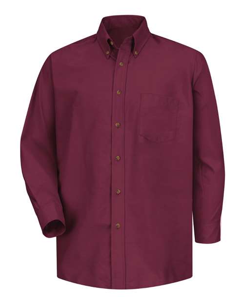 Red Kap SP90 — Men's Poplin Dress Shirt — Burgundy - Sleeve 36/37