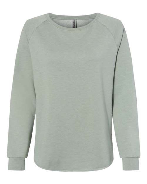 Independent Trading Co. PRM2000 — Women's California Wave Wash Crewneck Sweatshirt — Sage