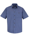 Red Kap SP84T — Men's Tall Mini-Plaid Uniform Short Sleeve Shirt — main view