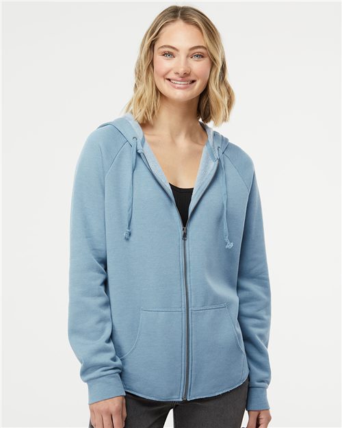 Independent Trading Co. PRM2500Z — Women's California Wave Wash Full-Zip Hooded Sweatshirt — main view