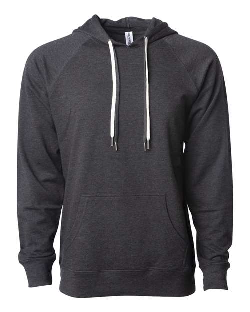 Independent Trading Co. SS1000 — Unisex Icon Lightweight Loopback Terry Hooded Sweatshirt — Charcoal Heather