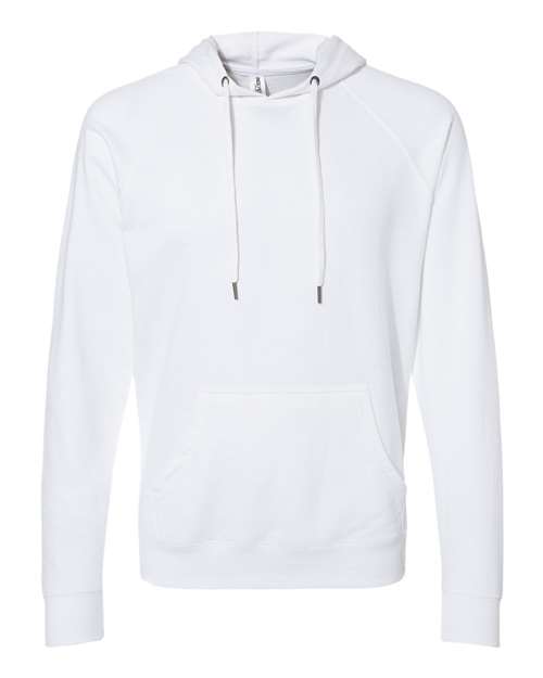 Independent Trading Co. SS1000 — Unisex Icon Lightweight Loopback Terry Hooded Sweatshirt — White