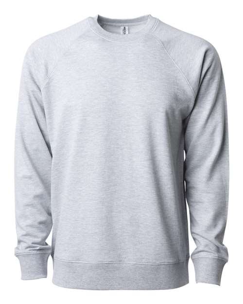 Independent Trading Co. SS1000C — Unisex Icon Lightweight Loopback Terry Crewneck Sweatshirt — Athletic Heather