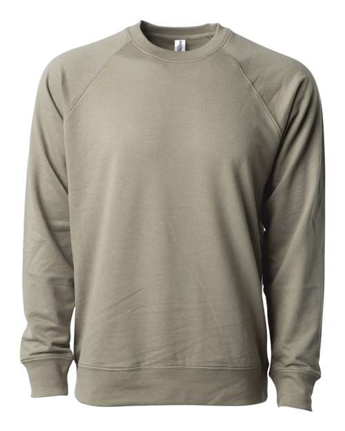 Independent Trading Co. SS1000C — Unisex Icon Lightweight Loopback Terry Crewneck Sweatshirt — Olive