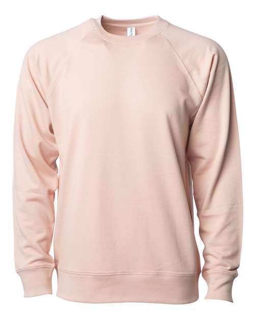 Independent Trading Co. SS1000C — Unisex Icon Lightweight Loopback Terry Crewneck Sweatshirt — Rose