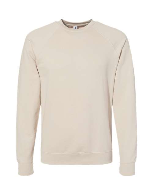 Independent Trading Co. SS1000C — Unisex Icon Lightweight Loopback Terry Crewneck Sweatshirt — Sand